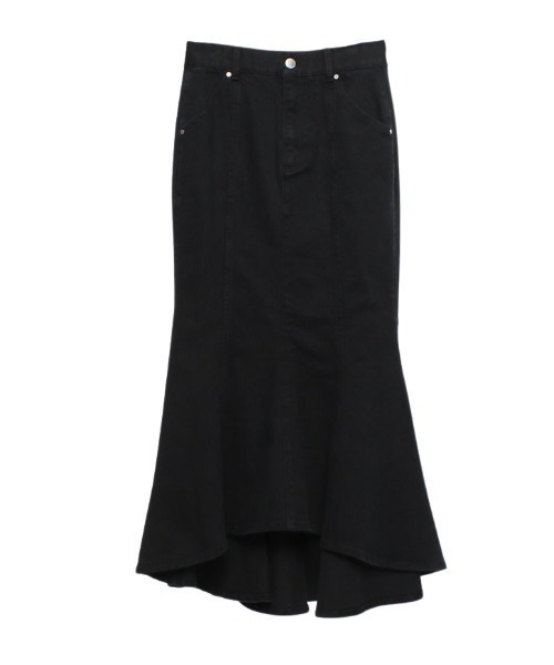 「EIMY ISTOIRE」 デニムスカート MEDIUM インディゴブルー レディース_画像4