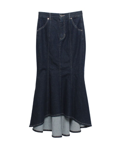 「EIMY ISTOIRE」 デニムスカート MEDIUM インディゴブルー レディース_画像5
