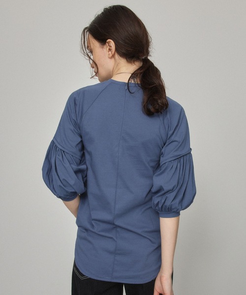 「PUBLIC TOKYO」 7分袖カットソー FREE ブルー レディース_画像5