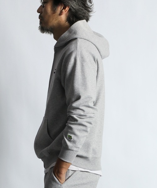BLACK LABEL グレー フード付き スウェットパーカー The DUFFER of ST.GEORGE（ザダファーオブセントジョージ） パーカー