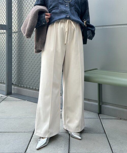 「Jena espace merveilleux」 イージーパンツ 2 アイボリー レディース_画像4