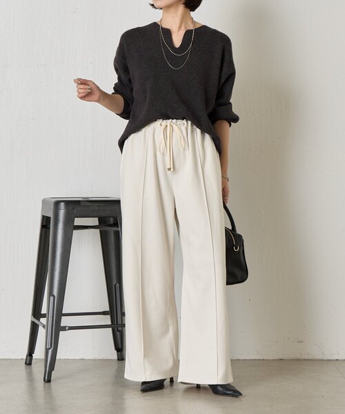 「Jena espace merveilleux」 イージーパンツ 2 アイボリー レディース_画像7