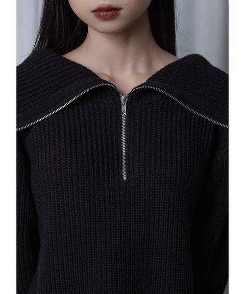 「Adoon plain」 長袖ニット FREE ライトブルー レディース_画像2