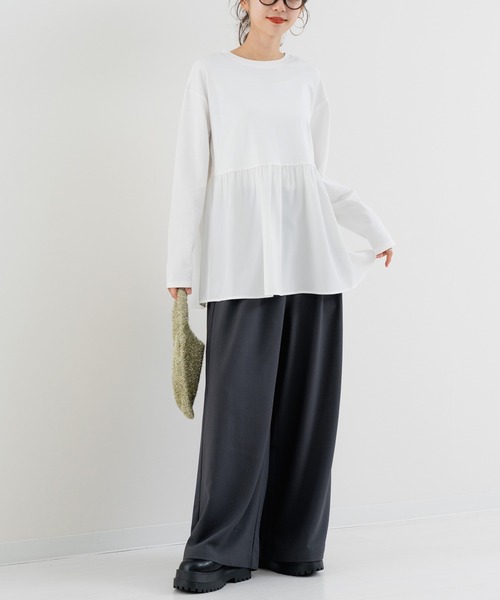 「ANNA LUNA」 7分袖ニットカーディガン LARGE オフホワイト レディース_画像2