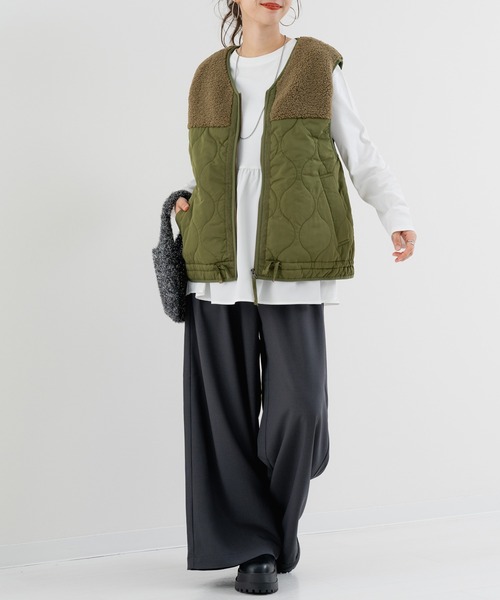 「ANNA LUNA」 7分袖ニットカーディガン LARGE オフホワイト レディース_画像9