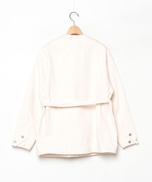 「JANESMITH」 ノーカラージャケット SMALL ホワイト レディース_画像2