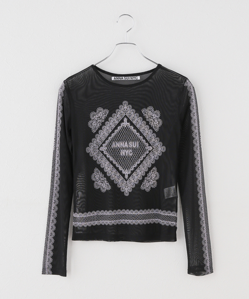 tシャツ ANNA SUI NYC / アナスイエヌワイシー レースプリントシア