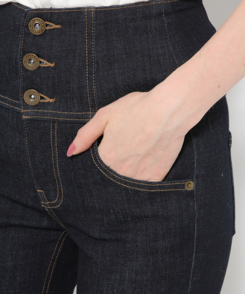 「Heather」 スキニーデニムパンツ LARGE ワンウォッシュ レディース_画像5