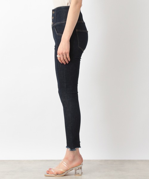 「Heather」 スキニーデニムパンツ LARGE ワンウォッシュ レディース_画像9