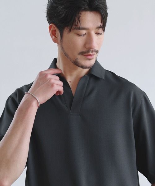 02222-0052 リネンスキッパー半袖シャツ SPU（スプ） シャツ 半袖 「セットアップ対応」防シワ・防ピリング