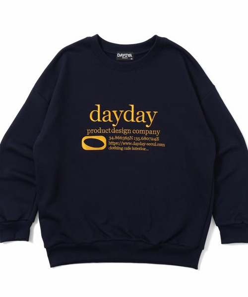 DAYDAY seoul トレーナー スウェット カテゴリーロゴクルーネック 