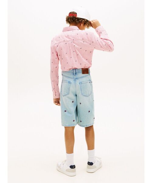 ベビー BOYS バギーウェイビーフラッグデニムショートパンツの画像