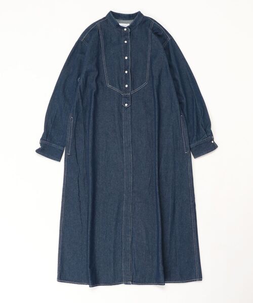 「SHIPS any」 長袖ワンピース ONE SIZE ネイビー レディース_1