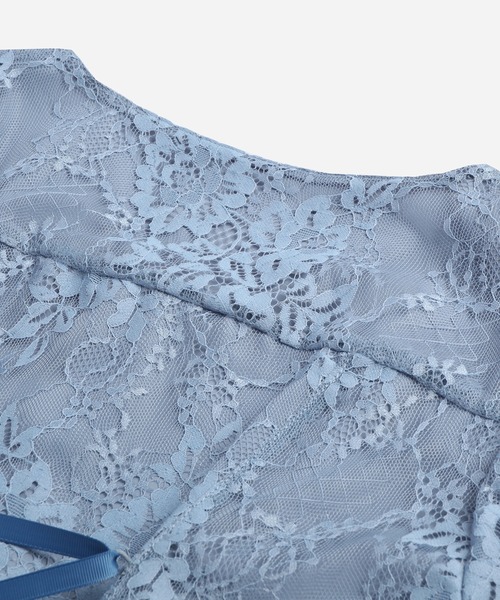 「DRESS PLUS」 半袖ワンピース X-LARGE ブルー レディース_画像5