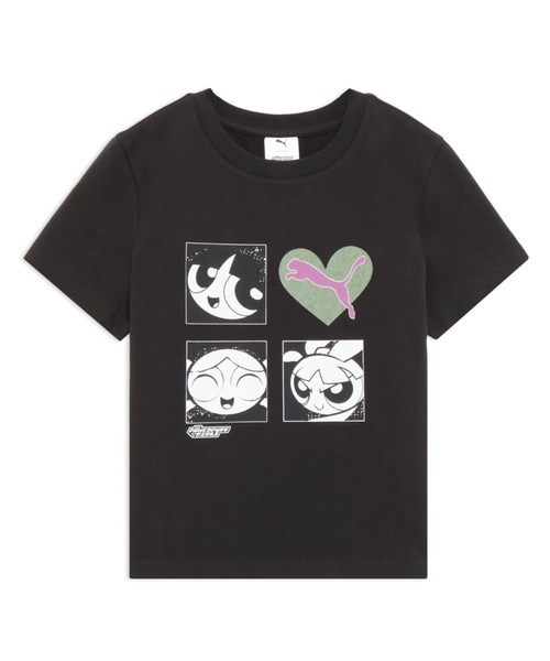 パワーパフガールズ プリント Tシャツ アニメT マンガ 6L PUMA（プーマ） tシャツ ウィメンズ PUMA x パワーパフ ガールズ