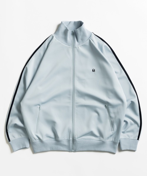 「MUHET」 ジャージブルゾン X-LARGE チャコールグレー レディース_画像3