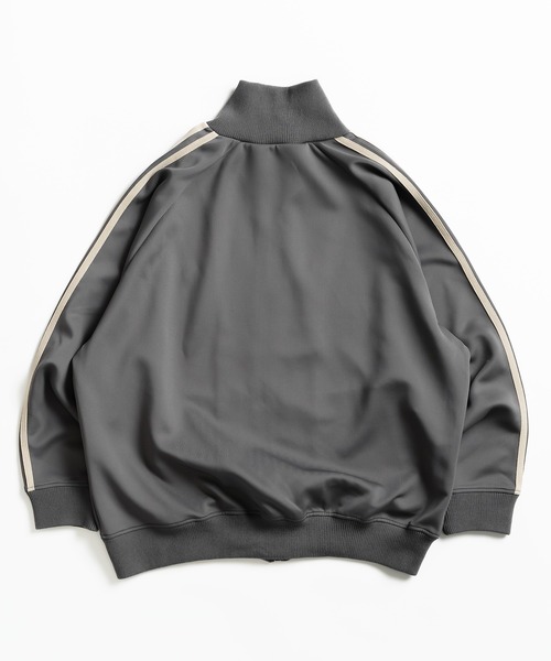 「MUHET」 ジャージブルゾン X-LARGE チャコールグレー レディース_画像9