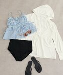 水着 「水着」ペプラムキャミ+ショーツSET ...の詳細画像3