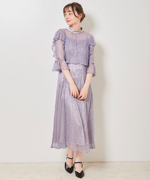 「31 Sons de mode」 コンビワンピース 36 ブラウン レディース_画像5