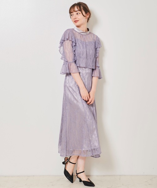 「31 Sons de mode」 コンビワンピース 36 ブラウン レディース_画像7