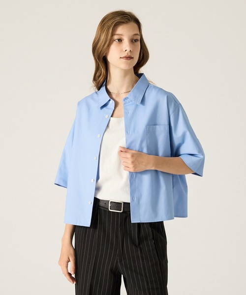 CLEL（クレイル） シャツ 「CLEL」Royal Oxford Short Sleeve Cropped