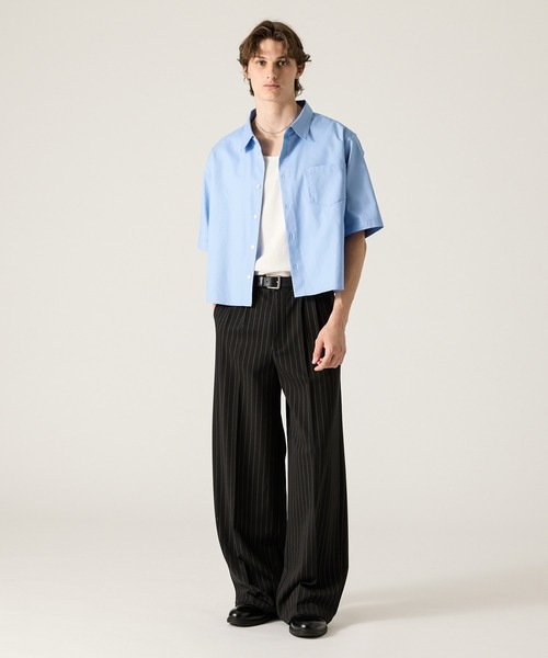 CLEL（クレイル） シャツ 「CLEL」Royal Oxford Short Sleeve Cropped