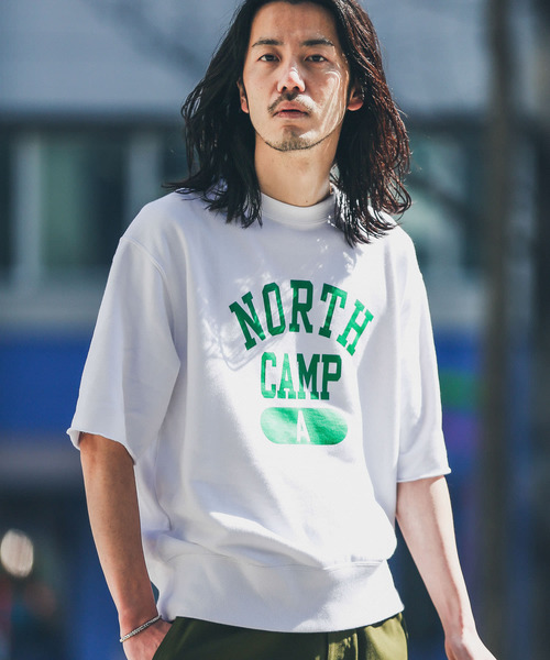 「Champion」 スウェットカットソー MEDIUM ホワイト レディース_画像5