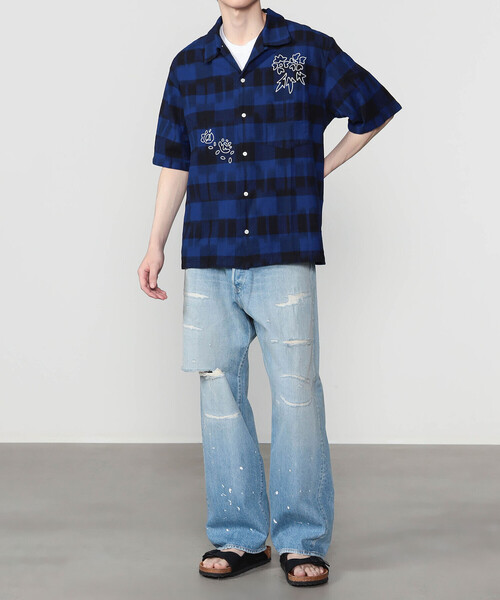NOMA t.d.　ノーマティーディー 半袖シャツ NOMA t.d.（ノーマティーディー） シャツ 半袖 NOMARHYTHM TEXTILE