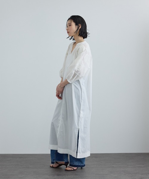 ワンピース 「WEB限定」ネット刺繍レースワンピースの画像