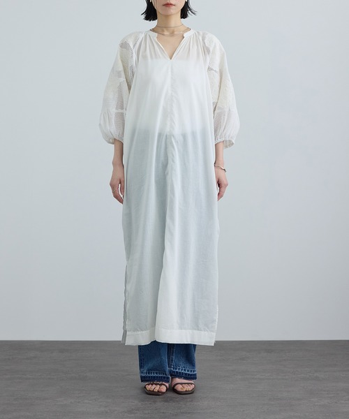 ワンピース 「WEB限定」ネット刺繍レースワンピースの画像