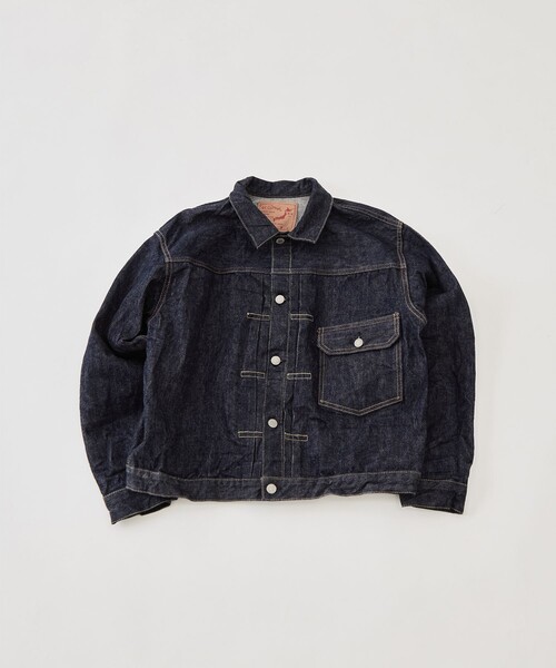 デニムジャケット gジャン 「orSlow/オアスロウ」TYPE1 40S PLEATED FRONT BLOUSE メンズの画像
