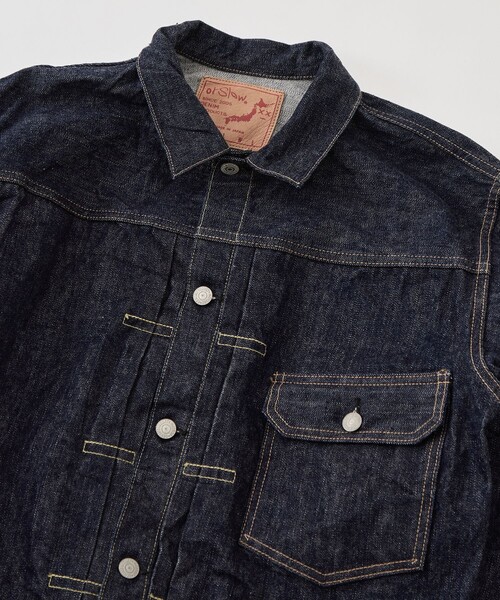 デニムジャケット gジャン 「orSlow/オアスロウ」TYPE1 40S PLEATED FRONT BLOUSE メンズの画像