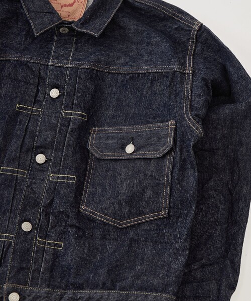 デニムジャケット gジャン 「orSlow/オアスロウ」TYPE1 40S PLEATED FRONT BLOUSE メンズの画像