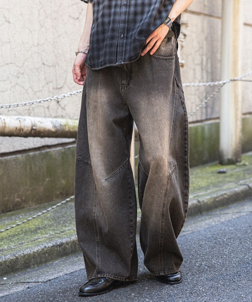 RAGEBLUE（レイジブルー） ワイドパンツ ジーンズ Vintage 3D Curve