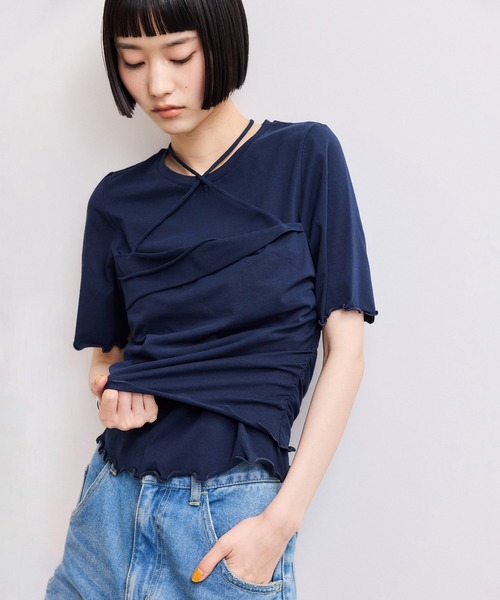 tシャツ 「WEB限定」ベアトップレイヤードカットソー レディースの画像