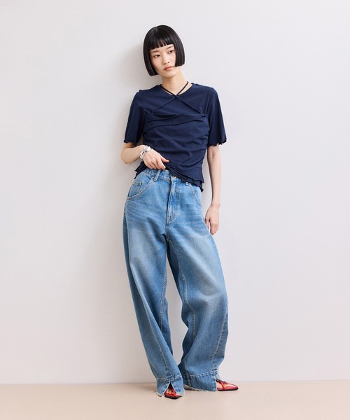tシャツ 「WEB限定」ベアトップレイヤードカットソー レディースの画像