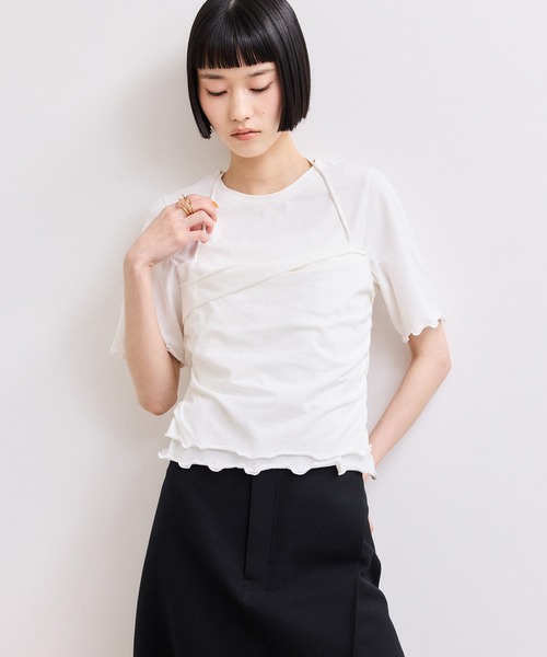 tシャツ 「WEB限定」ベアトップレイヤードカットソー レディースの画像