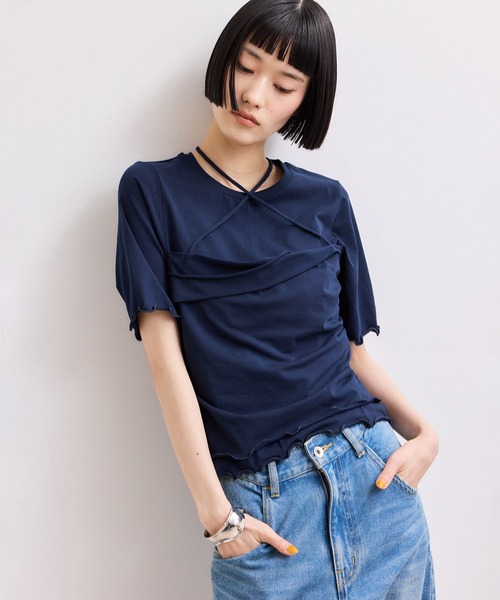 tシャツ 「WEB限定」ベアトップレイヤードカットソー レディースの画像