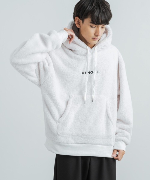 「KANGOL」 プルオーバーパーカー L ネイビー メンズ_画像2
