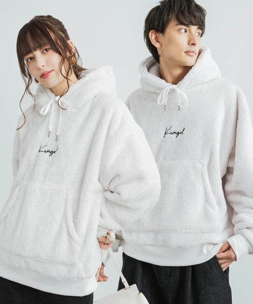 「KANGOL」 プルオーバーパーカー L ネイビー メンズ_画像3