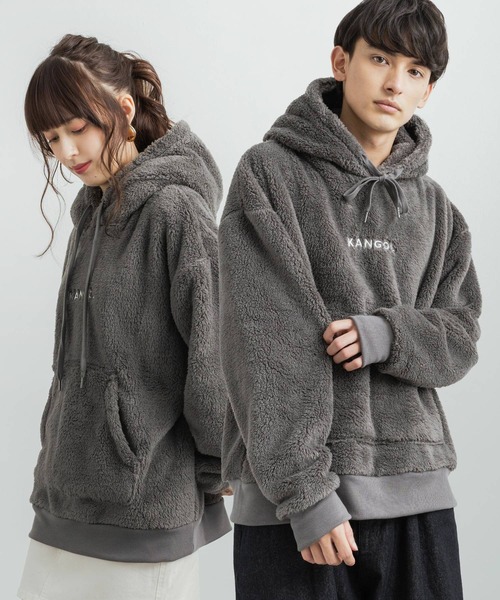 「KANGOL」 プルオーバーパーカー L ネイビー メンズ_画像4