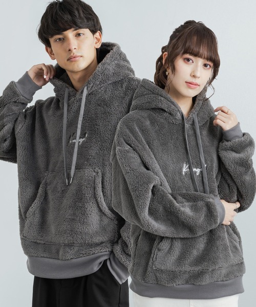 「KANGOL」 プルオーバーパーカー L ネイビー メンズ_画像8