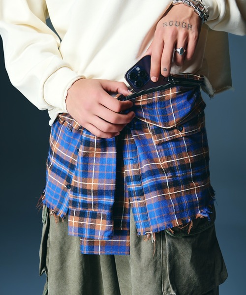 glamb（グラム） エコバッグ Check Shirt Bag / チェックシャツバッグ