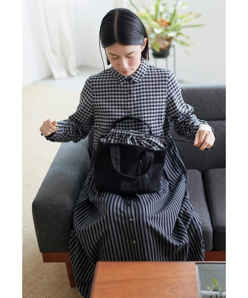 「Sunny clouds」 シャツワンピース NM グレー系その他 レディース_画像8