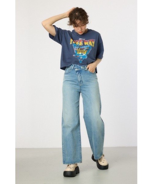 「RODEO CROWNS WIDE BOWL」 デニムパンツ SMALL ライトブルー レディース_画像6