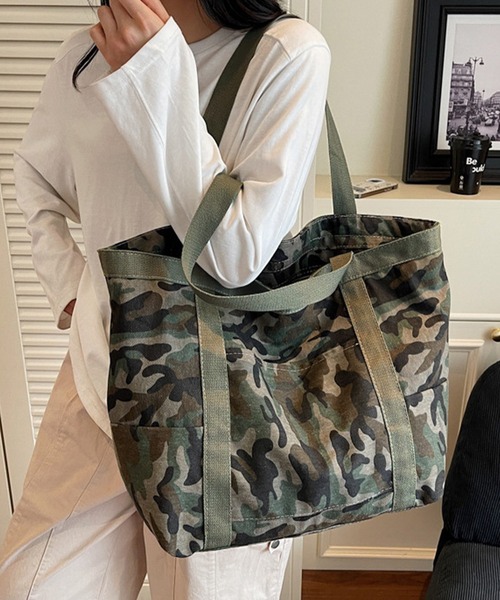 DAY CLOSET トートバッグ 「軽量/A4収納可/マチ付き/2WAY」迷彩