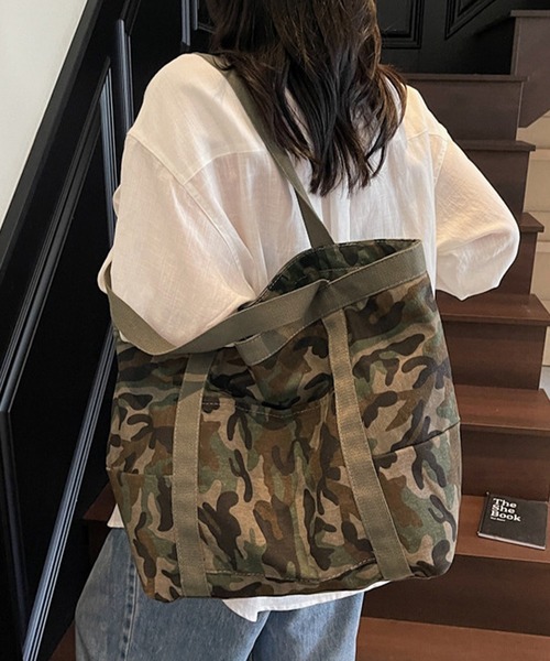 DAY CLOSET トートバッグ 「軽量/A4収納可/マチ付き/2WAY」迷彩