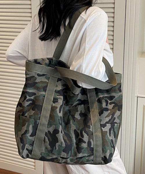 DAY CLOSET トートバッグ 「軽量/A4収納可/マチ付き/2WAY」迷彩