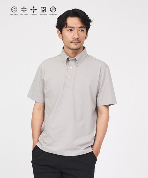 ABAHOUSE GRAY ポロシャツ 半袖 「SMART CLOSET」シルケット天竺