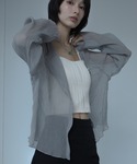 ブラウス シャツ 夏 ワッシャー加工クルーシア...の詳細画像4